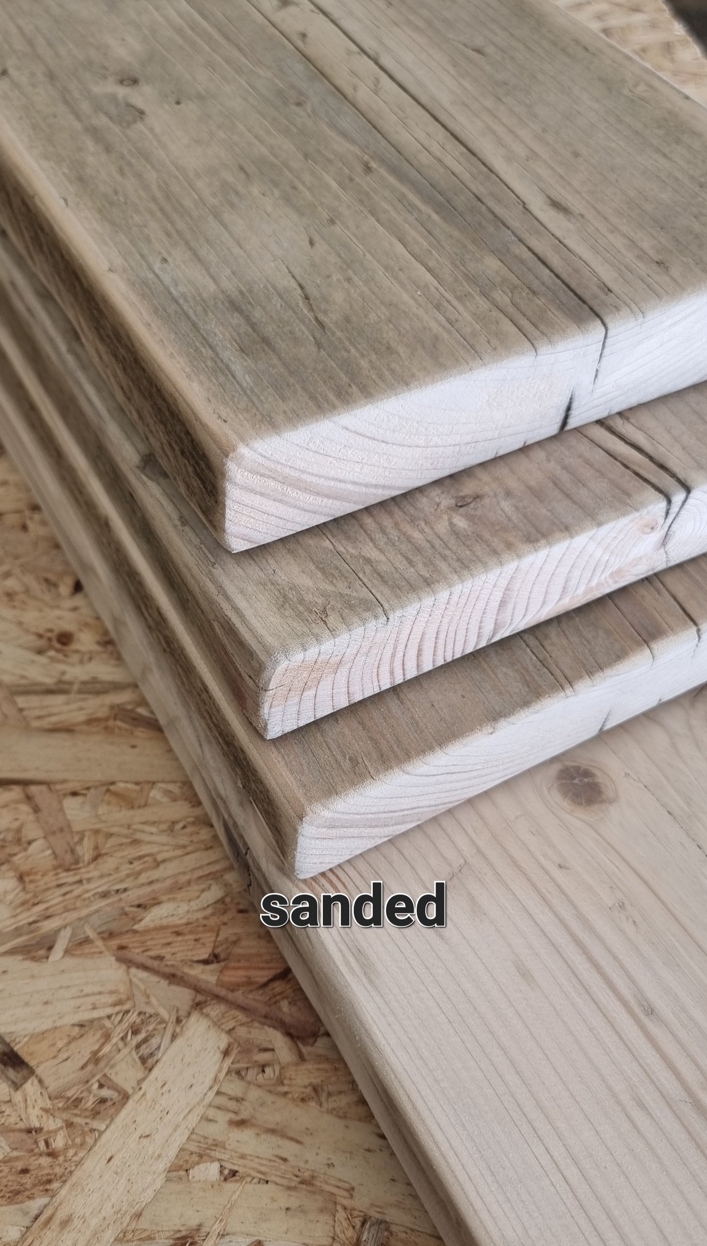 Sanded scaffold boards. Cut to size