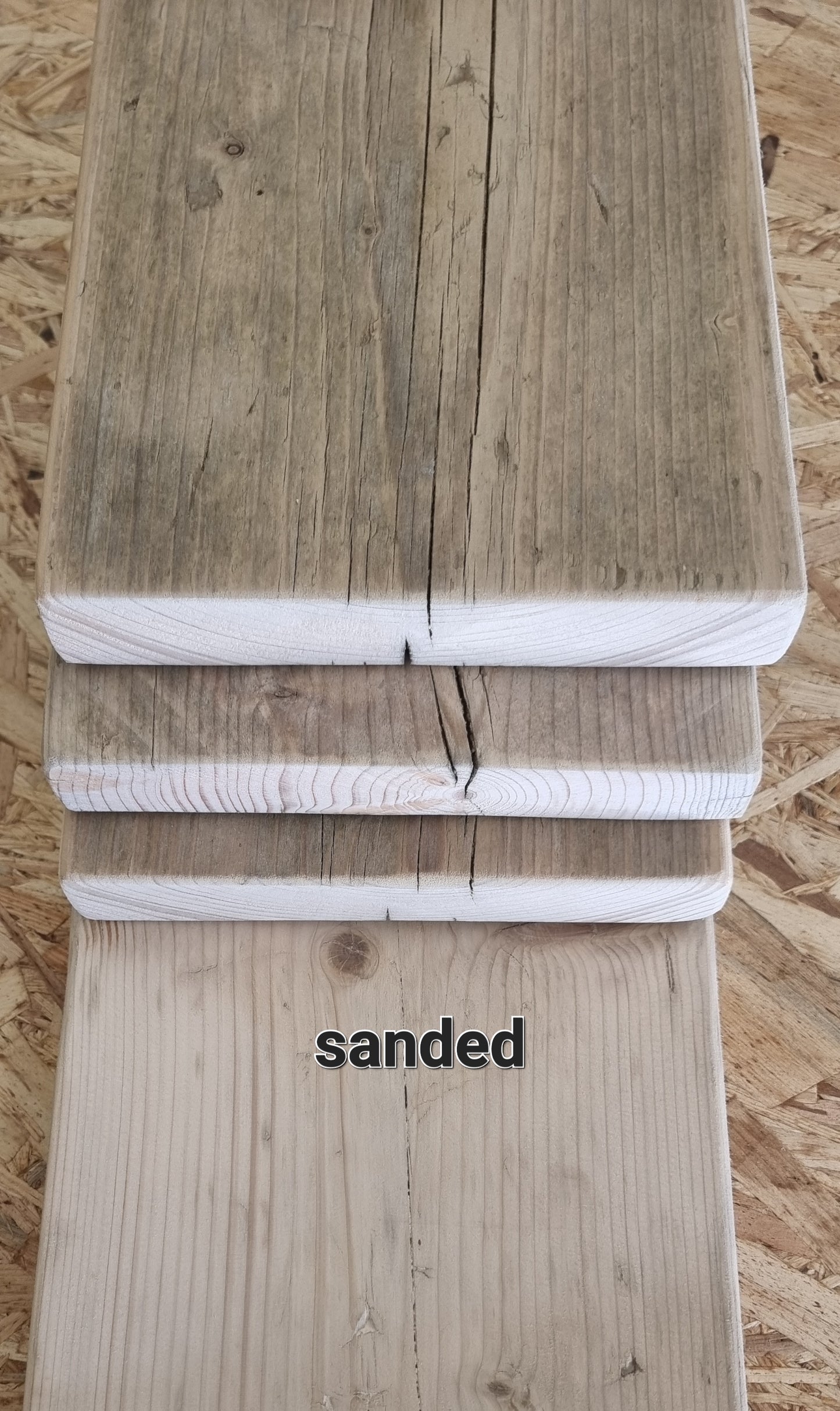 Sanded scaffold boards. Cut to size