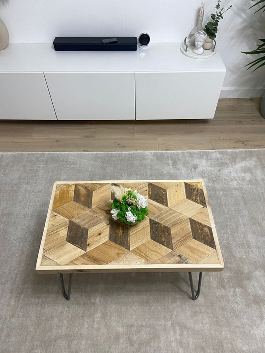 3d coffee table with hairpin legs