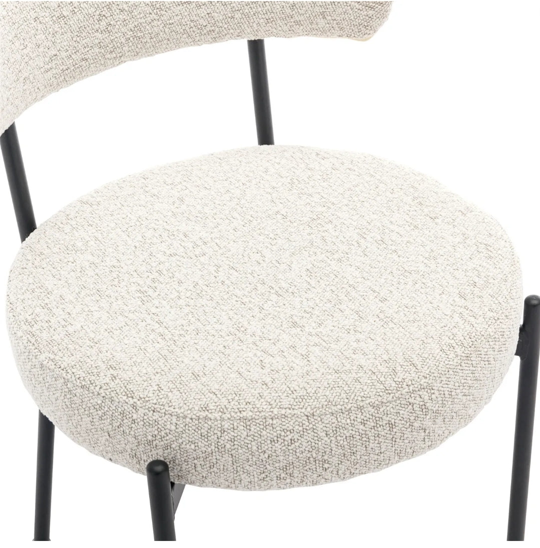 Bistro white upholstery chairs