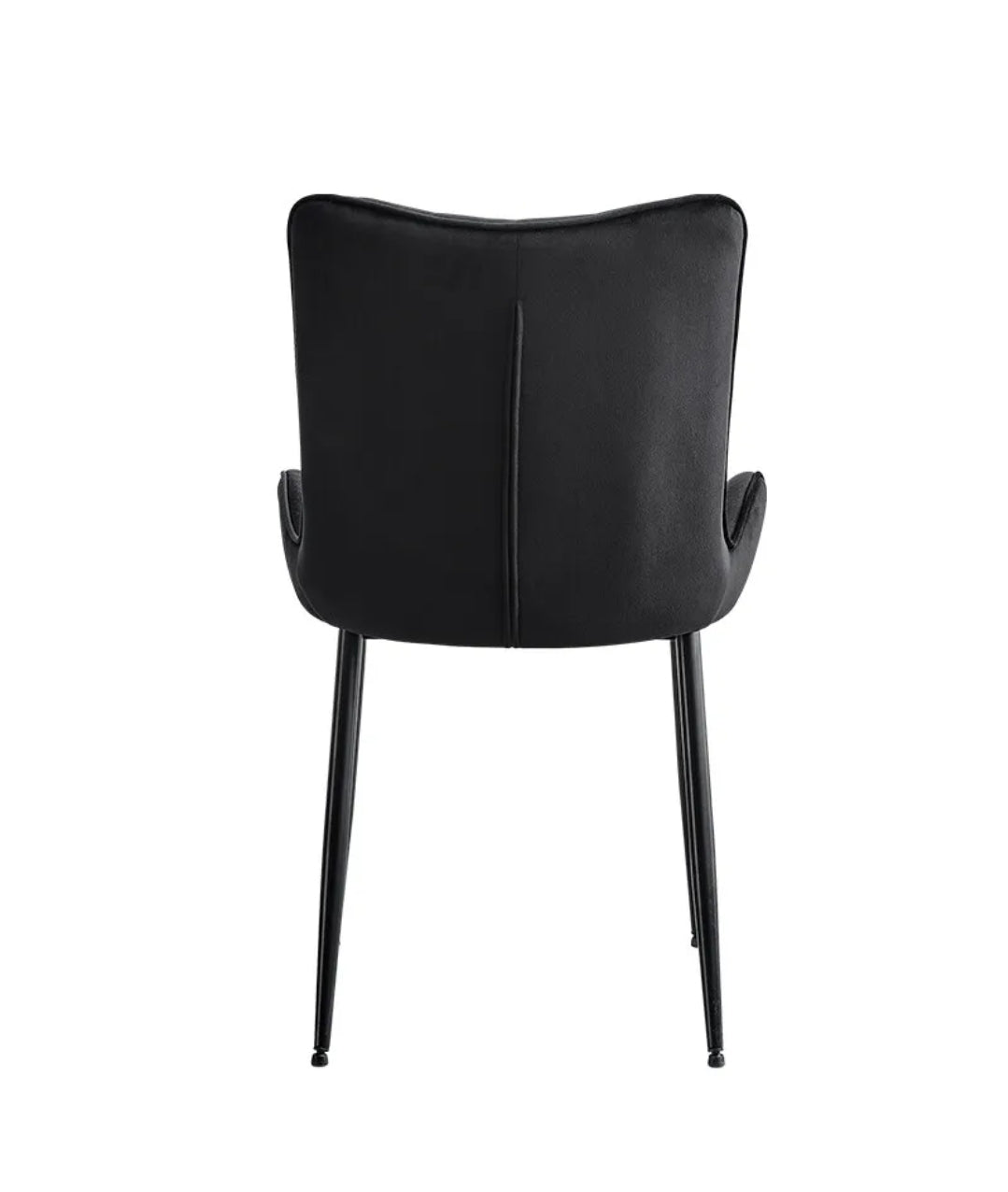 Velvet black chairs.  Set of 2