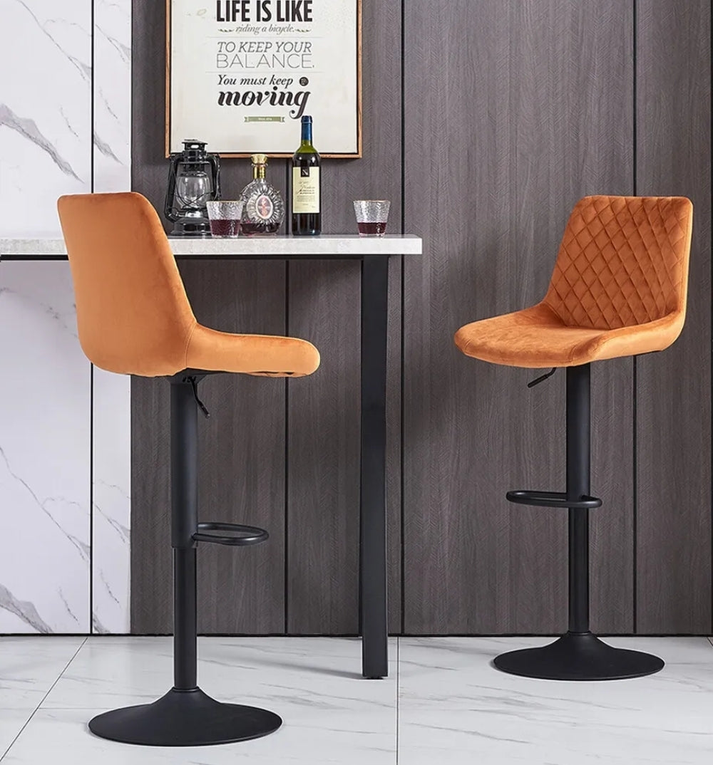 Orange bar stools. Set of 2