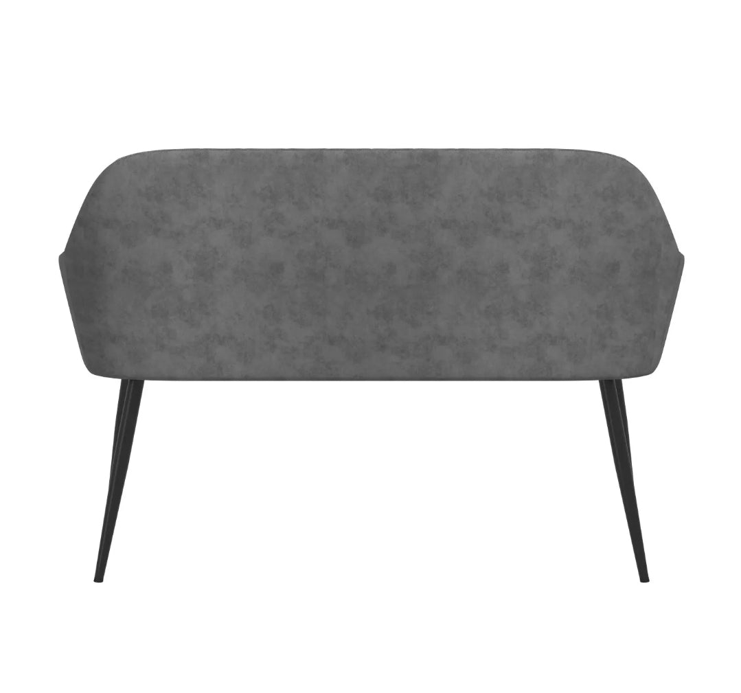 Grey bench with back rester