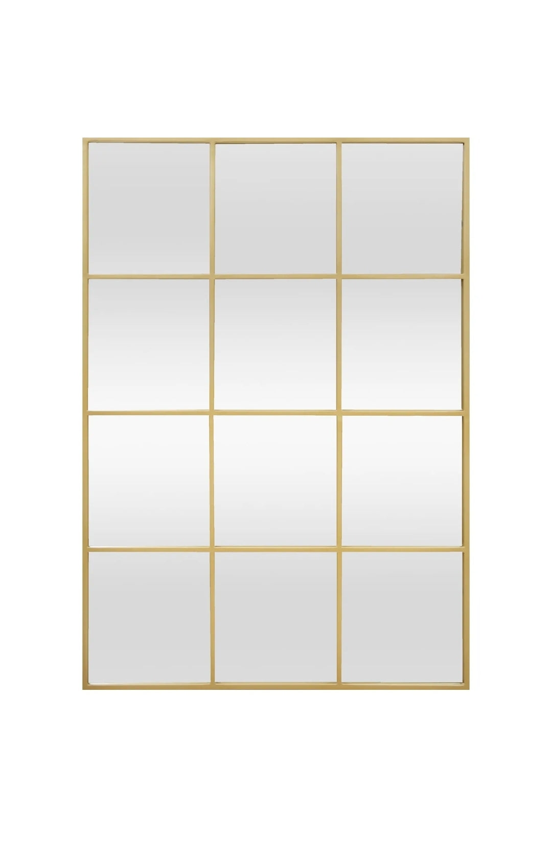 Gold Industrial Window Panelled Mirror 90 x 60cm