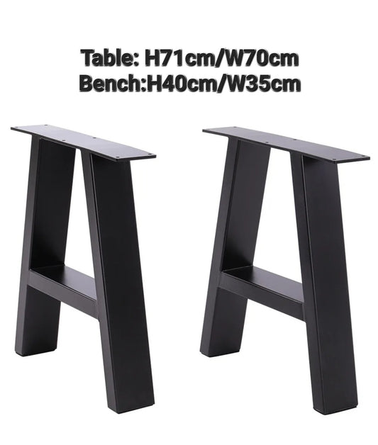A shape table and bench legs
