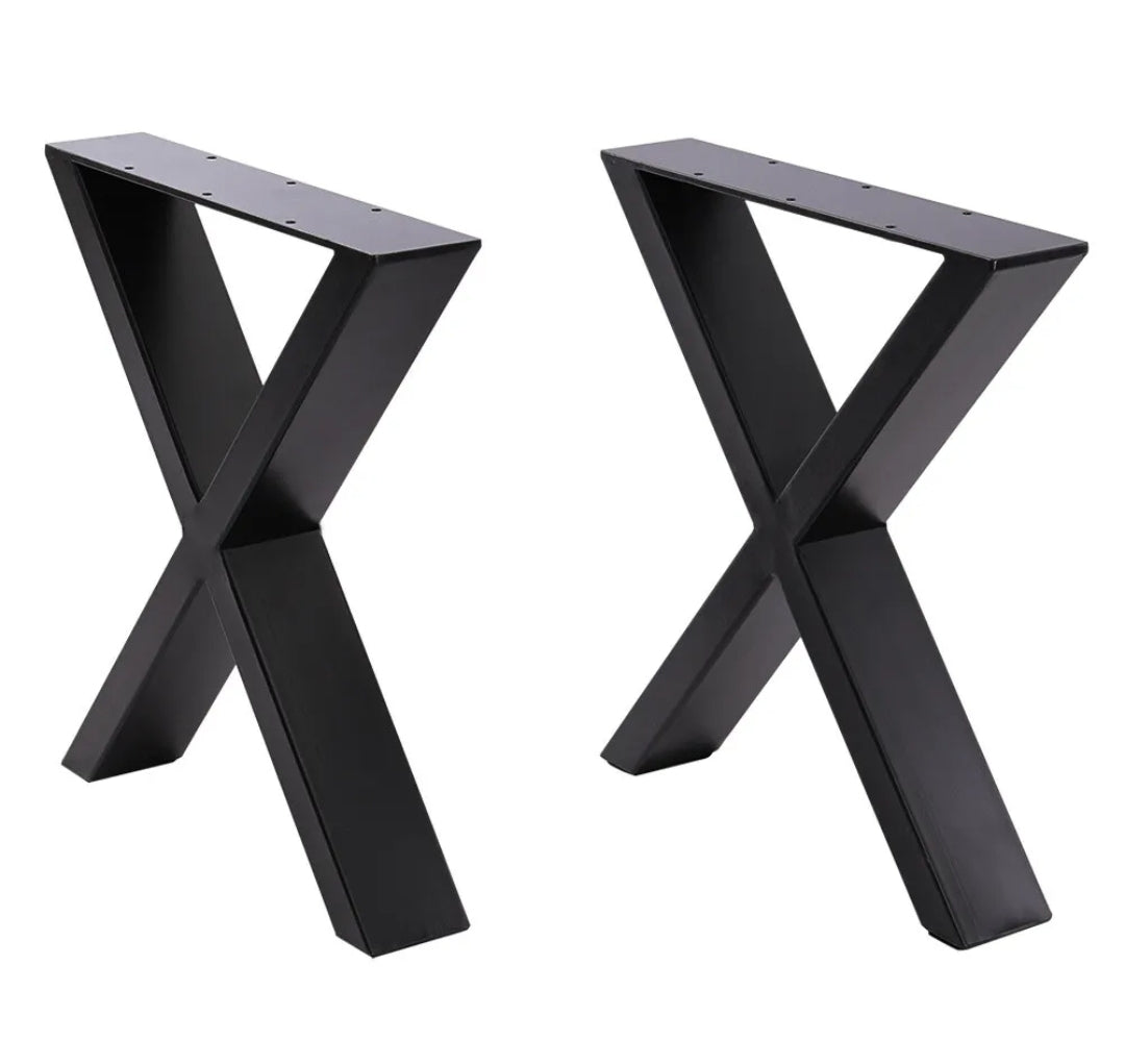 X shape table and bench legs