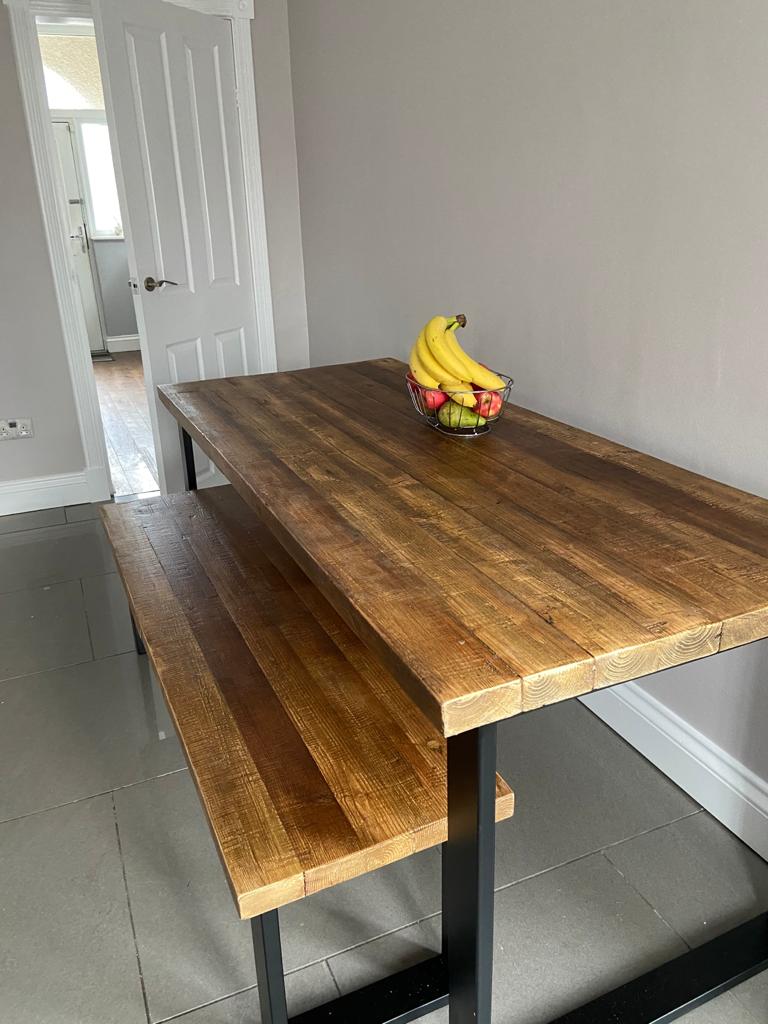 Old beams dining table