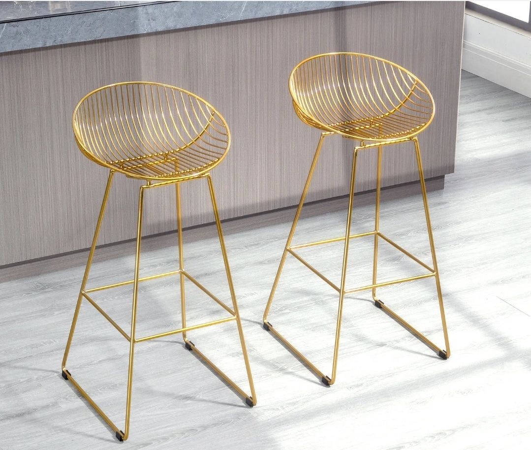 Gold 2025 wire stools