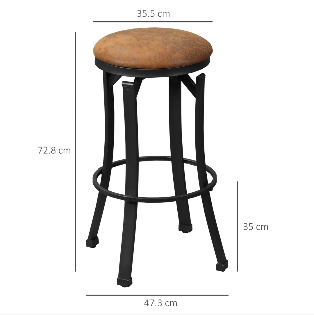 Pu leather bar stools set of 2