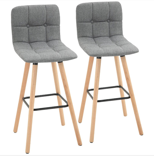 Fabric stools set of 2