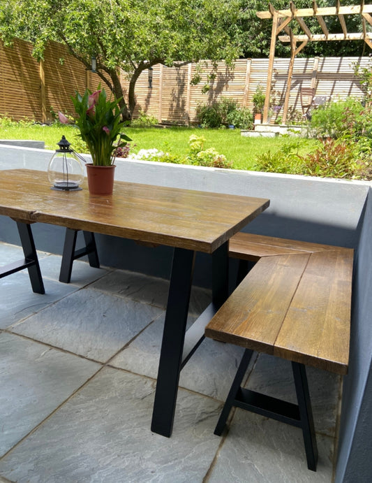 Outdoor table. Patio table with A shape legs